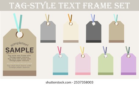 Conjunto de quadros de texto de estilo de marca de formatação