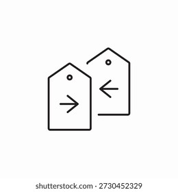 tag switching icon sign vector