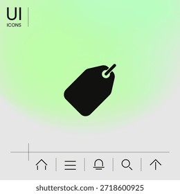 Icono del símbolo de la etiqueta, Elementos para su diseño