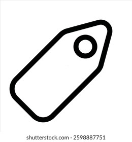 Tag symbol vector. Price, sell, discount sign outline tag icon vector illustration.