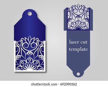 Tag template or gift cards for laser or plotter cutting. Cutout paperwork.