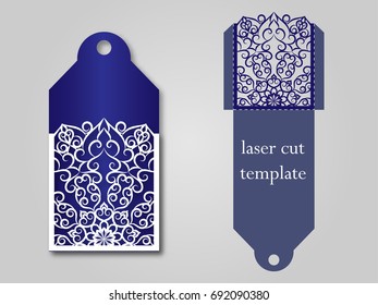 Tag template or gift cards for laser or plotter cutting. Cutout paperwork.