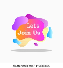 tag text in abstract fluid background, set landing, web page, label sticker with colorfull gradient