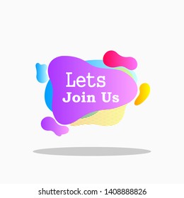 tag text in abstract fluid background, set landing, web page, label sticker with colorfull gradient