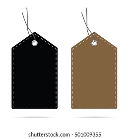 tag texture empty design color illustration set two on white