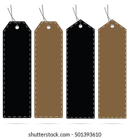 tag texture empty design in two color set illustration