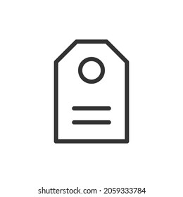 Tag thin line icon. Symbol in trendy outline style. Premium design for web and apps. Perfect for UI.