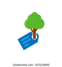 Tag Tree Logo Icon Design