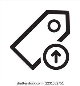 Icono de carga de etiquetas. Vector y glifo