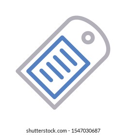 tag vector colour line icon 