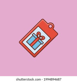 icono de color plano vectorial de etiqueta