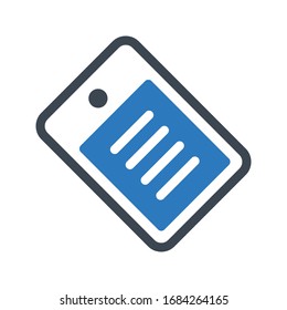 tag vector glyph color icon 