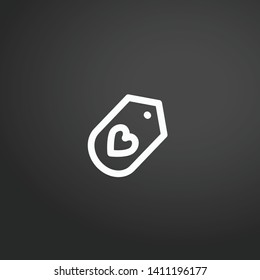 Tag vector icon. Tag concept stroke symbol design. Thin graphic elements vector illustration, outline pattern for your web site design, logo, UI. EPS 10.