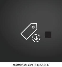 Tag vector icon. Tag concept stroke symbol design. Thin graphic elements vector illustration, outline pattern for your web site design, logo, UI. EPS 10.