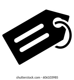 Tag vector icon. Flat black symbol. Pictogram is isolated on a white background. Designed for web and software interfaces.