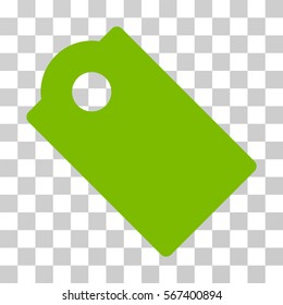 Tag vector icon. Illustration style is flat iconic eco green symbol on a transparent background.