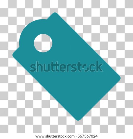 Tag vector icon. Illustration style is flat iconic soft blue symbol on a transparent background.