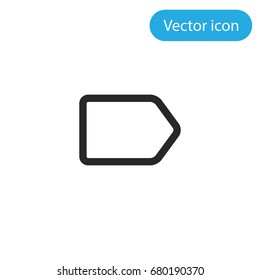 Tag vector icon, illustration symbol