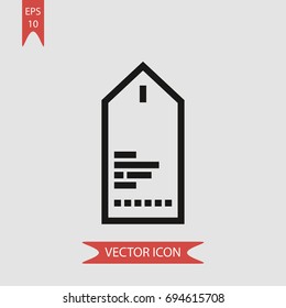 Tag vector icon, illustration symbol