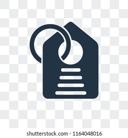Tag vector icon isolated on transparent background, Tag logo concept