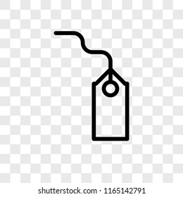 Tag vector icon isolated on transparent background, Tag logo concept