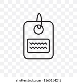 Tag vector icon isolated on transparent background, Tag logo concept