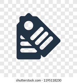 Tag vector icon isolated on transparent background, Tag transparency logo concept