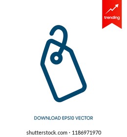 Tag vector icon, label symbol. Simple, flat design illustration for web or mobile app