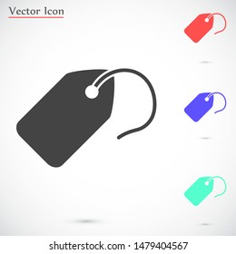 Tag vector icon. Tag icon for purchases and sales of goods. Tag icon on background. Tag, price icon label symbol