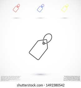 Tag vector icon. Tag icon for purchases and sales of goods. Tag icon on background. Tag, price icon label symbol