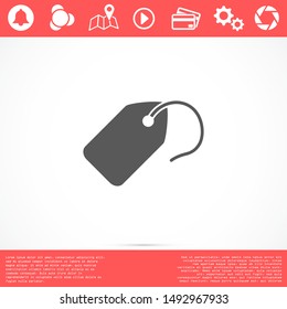 Tag vector icon. Tag icon for purchases and sales of goods. Tag icon on background.  