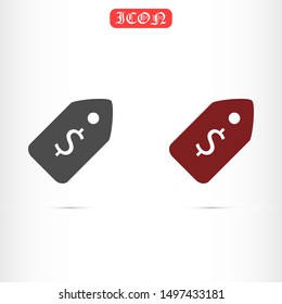 Tag vector icon. Tag icon for purchases and sales of goods. Tag icon on background. Tag, price icon label symbol
