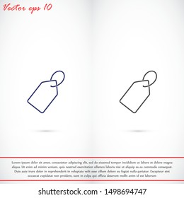 Tag vector icon. Tag icon for purchases and sales of goods. Tag icon on background. Tag, price icon label symbol