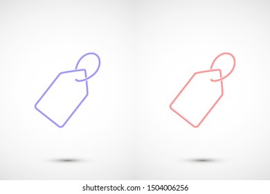 Tag vector icon. Tag icon for purchases and sales of goods. Tag icon on background. Tag, price icon label symbol