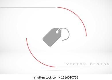 Tag vector icon. Tag icon for purchases and sales of goods. Tag icon on background. Tag, price icon label symbol