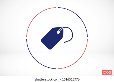 Tag vector icon. Tag icon for purchases and sales of goods. Tag icon on background. Tag, price icon label symbol