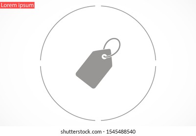 Tag vector icon. Tag icon for purchases and sales of goods. Tag icon on background. Tag, price icon label symbol