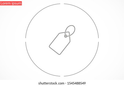 Tag vector icon. Tag icon for purchases and sales of goods. Tag icon on background. Tag, price icon label symbol