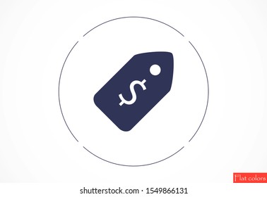 Tag vector icon. Tag icon for purchases and sales of goods. Tag icon on background. Tag, price icon label symbol