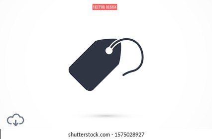 Tag vector icon. Tag icon for purchases and sales of goods. Tag icon on background. Tag, price icon label symbol