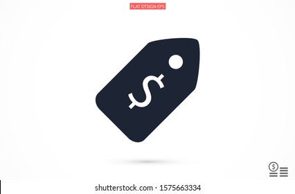 Tag vector icon. Tag icon for purchases and sales of goods. Tag icon on background. Tag, price icon label symbol