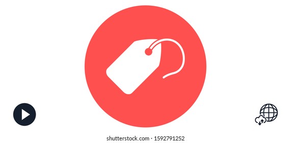 Tag vector icon. Tag icon for purchases and sales of goods. 