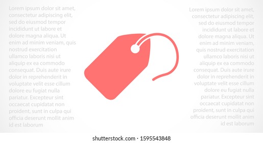 Tag vector icon. Tag icon for purchases and sales of goods. Tag icon on background. Tag, price icon label symbol
