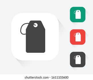 Tag vector icon. Tag icon for purchases and sales of goods. Tag icon on background