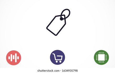 Tag vector icon. Tag icon for purchases and sales of goods. Tag icon on background. Tag, price icon label symbol