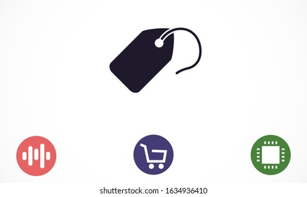 Tag vector icon. Tag icon for purchases and sales of goods. Tag icon on background. Tag, price icon label symbol