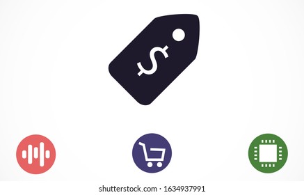 Tag vector icon. Tag icon for purchases and sales of goods. Tag icon on background. Tag, price icon label symbol