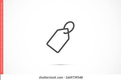 Icono de vector de etiqueta. Icono de etiqueta para compras y ventas de bienes. Icono de etiqueta en segundo plano. Etiqueta, símbolo de etiqueta de icono de precio
