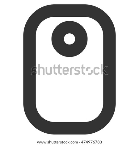 Tag vector icon. Style is linear flat icon symbol, gray color, white background.