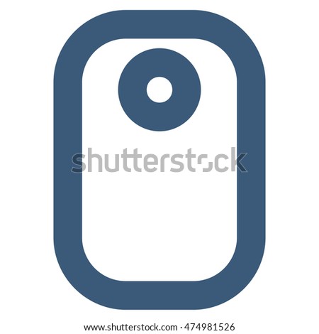 Tag vector icon. Style is outline flat icon symbol, blue color, white background.